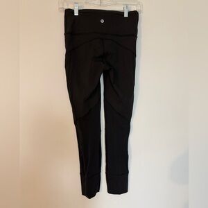Lululemon women’s Black Leggings with mesh paneling
